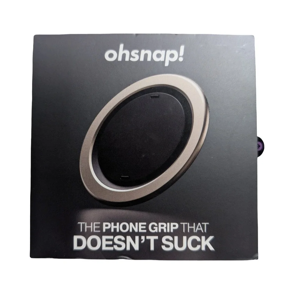 Gg1-U OhSnap Magnetic UltraThin Grip & Stand w Magsafe Charge-thru Stone
